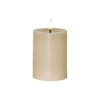 Star Trading LED Pillar Kerze Flamme Flow, Indoor, Beige, 12.5cm Höhe, Timerfunktion Star Trading LED Pillar Kerze Flamme Flow, Indoor, Beige, 12.5cm Höhe, Timerfunktion