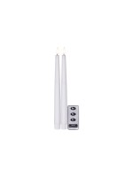 Star Trading LED Dinner Kerze 2 Pack Slim, Indoor, Weiss, 28.5cm Höhe, Timerfunktion