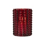 Star Trading LED Kerze Flamme Dotty, Indoor, Rot, 12.5cm Höhe, Timerfunktion