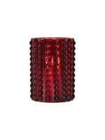 Star Trading Bougie LED Flamme Dotty, rouge, 12.5 cm