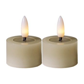 Star Trading LED Teelicht 2 Pack Flow, Indoor, Beige, 5cm  Höhe, Timerfunktion Star Trading LED Teelicht 2 Pack Flow, Indoor, Beige, 5cm  Höhe, Timerfunktion