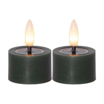 Star Trading LED Teelicht 2 Pack Flow, Indoor, Grün, 5cm  Höhe, Timerfunktion Star Trading LED Teelicht 2 Pack Flow, Indoor, Grün, 5cm  Höhe, Timerfunktion