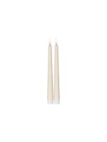 Star Trading Set de bougies LED sur tige Dinner Candy 2 pack, Blanc chaud – Beige