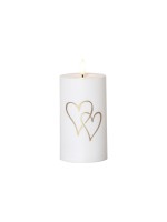 Star Trading LED Memorial Kerze Heart, IP44, Warmweiss, 1 LED