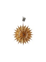 Star Trading Papierstern Flinga, IP20, Gold, Warmweiss