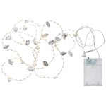 Star Trading Guirlande lumineuse DEW DROP Feuilles, Blanc chaud