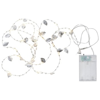 Star Trading Lichterkette DEW DROP Blätter, silver/transparent warmweiss 0.06W Star Trading Lichterkette DEW DROP Blätter, silver/transparent warmweiss 0.06W