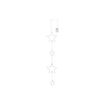 Star Trading Guirlande lumineuse Dew Drop Stars, Blanc chaud, 60 LED's, 105 cm
