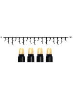 Star Trading System LED Extra Icicle, 300x40cm, black , Warmweiss