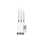 Star Trading Bougie à LED pour sapin flamme, Blanc chaud, blanc, 8 pièces