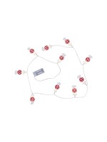 Star Trading Lichterkette Bonbon, Indoor, Warmweiss, red