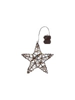 Star Trading Outdoor Deco Vicke Star 30cm, Indoor, Outdoor, Warmweiss, Braun