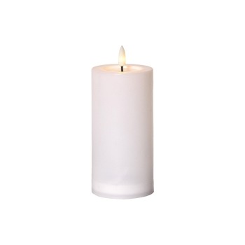 Star Trading Bougie solaire Flamme Saul 18 cm, blanc