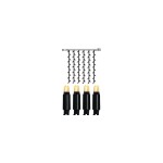 System 24 Extra, Vorhang, 100x100cm, 49 LED warmweiss, Kabel schwarz