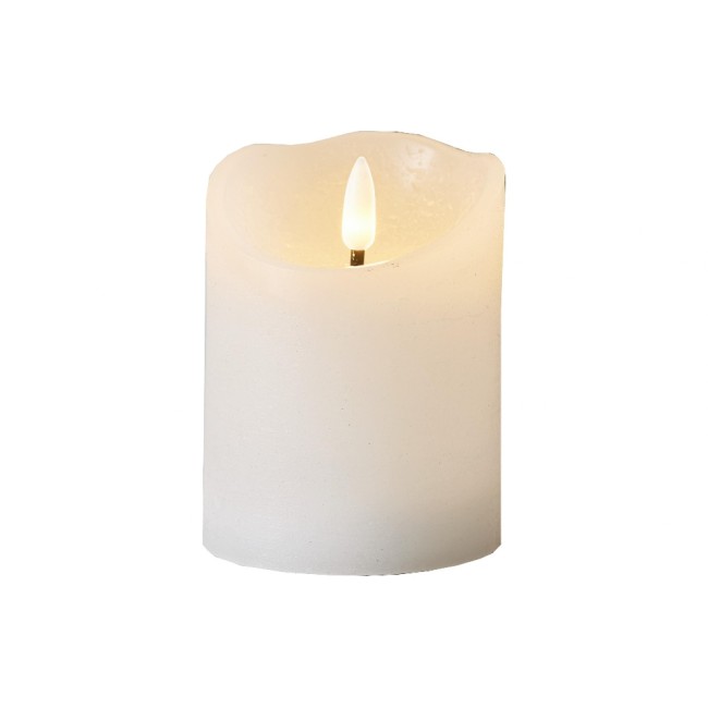 Star Trading Bougie LED Flamme Rustic, Ø 7.5 x 10 cm, Blanc Star Trading Bougie LED Flamme Rustic, Ø 7.5 x 10 cm, Blanc