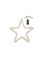 Star Trading Silhouette « Bonfire » en forme d'étoile D'intérieur, blanc, 37,00 cm de hauteur