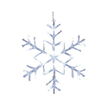 Star Trading Eisstern Acryl 40cm, 24 LED, Acryl, IP44, hängend, kaltweiss