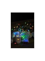 Star Trading LED-Angel Hair, 40 LED, 40 LED, Bat: 3xAA m Timer, multicol/silber