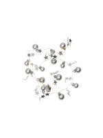 Star Trading LED Lichterkette Stern silber, 10 LED, Bat: 3xAA m Timer, Zul 50cm L:90cm