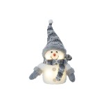 Star Trading Figurine LED Bonhomme de neige, 25 cm, gris