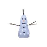Star Trading Figurine LED Bonhomme de neige Crystaline, 26 cm, blanc
