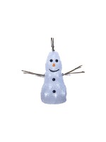 Star Trading Figurine LED Bonhomme de neige Crystaline, 26 cm, blanc