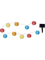 Star Trading Lichterkette Festival farbig, D: 6cm, outdoor, Solarbetrieben, 10 LED