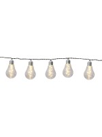 Star Trading Guirlande lumineuse Solar Glow 180 cm, Argent/Transparent