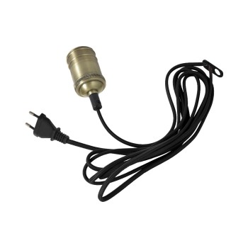 cableleuchte CLASSICAL 3.5M E27 kaltGold, Textilcable Indoor, 350cm x 8cm