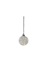 Star Trading LED Kugel Glow 10cm Transparen, 15 LED, D: 10cm, Battertiebetr. 3xAA m time