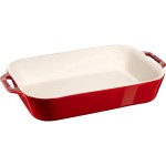 Staub Auflaufform 34x24cm, rechteckig,, Kirsch-red, Keramik