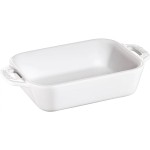 Staub Auflaufform 34x24cm, rechteckig,, white, Keramik