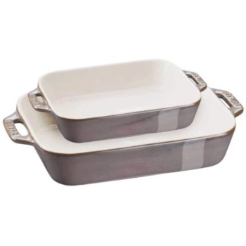 Staub Services de plats en cocotte Angulaire, Gris