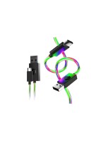 Stealth Light Up Twin Charging Cables 2x2m, USB-A zu USB-C, PS5/Switch/Mobile