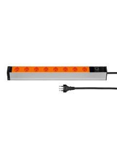 STEFFEN Bloc multiprises 19” 8xT13, Orange STEFFEN Bloc multiprises 19” 8xT13, Orange