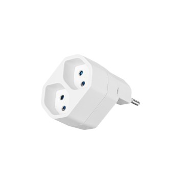 Steffen Manta Mehrfachadpater 2xT13, white, drehbar 320 °