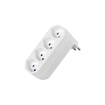 Steffen Manta Mehrfachadapter 4xT13, white, drehbar 320°