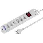 multiprises 6xT13, avec Schalter, 3m câble, 6 x T13, Magnet