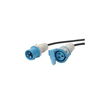 Industrie-Verlängerungscable GdV, 3x1.5mm2, CEE16/3 - CEE16/3, black , 5m Industrie-Verlängerungscable GdV, 3x1.5mm2, CEE16/3 - CEE16/3, black , 5m
