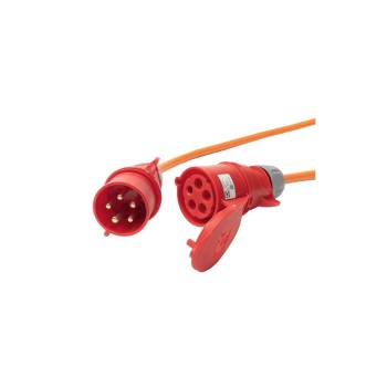 Industrie-Verlängerungscable EPR-PUR, 5x4mm2, CEE32/5 - CEE32/5, orange, 30m Industrie-Verlängerungscable EPR-PUR, 5x4mm2, CEE32/5 - CEE32/5, orange, 30m