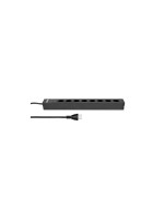 Steckdosenleiste ALUMODULAR, 8xT23, schwarz, 3m Kabel, Rack Halter 19