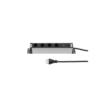 STEFFEN Multiprise de 10 4x T13, Argent