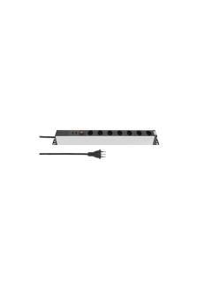 STEFFEN Bloc multiprises 19” 7x T13, Argent STEFFEN Bloc multiprises 19” 7x T13, Argent