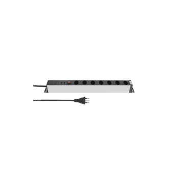 STEFFEN Bloc multiprises 19” 7x T13, Argent STEFFEN Bloc multiprises 19” 7x T13, Argent