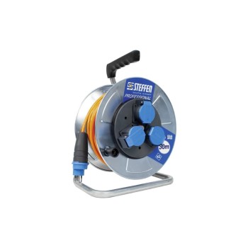 STEFFEN Tambour de câble Professional 30 m 3x T13, IP55, Argent STEFFEN Tambour de câble Professional 30 m 3x T13, IP55, Argent