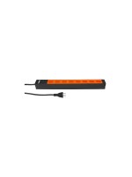 STEFFEN Multiprise 19 Alu Modulaire 8x T23, noir/orange