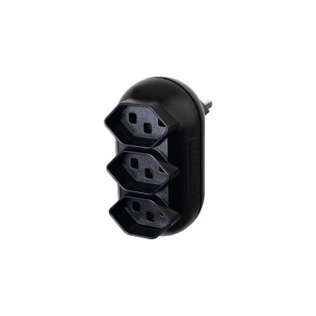 Steffen Mehrfachadapter STRONG 3xT23, black 