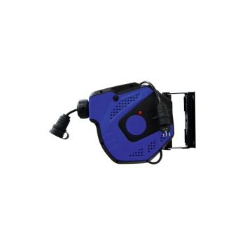 STEFFEN Enrouleur de câble 1 x T13, noir, câble de 12 m STEFFEN Enrouleur de câble 1 x T13, noir, câble de 12 m
