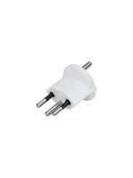 Adaptateur non amovible , 3 pôles, Allemagne vers Suisse CH T12, blanc, CEE7 sur T12