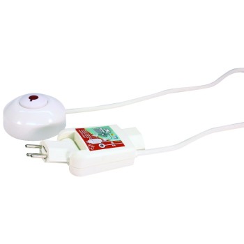 Steffen STEP Schlaufstecker T12/T13 2m, ws, with Fusstrittschalter